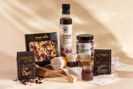 KOSZ PREZENTOWY PREZENT NA ŚWIĘTA ZESTAW HERBATA KAWA PREMIUM BOX SYROP - obrazek 4